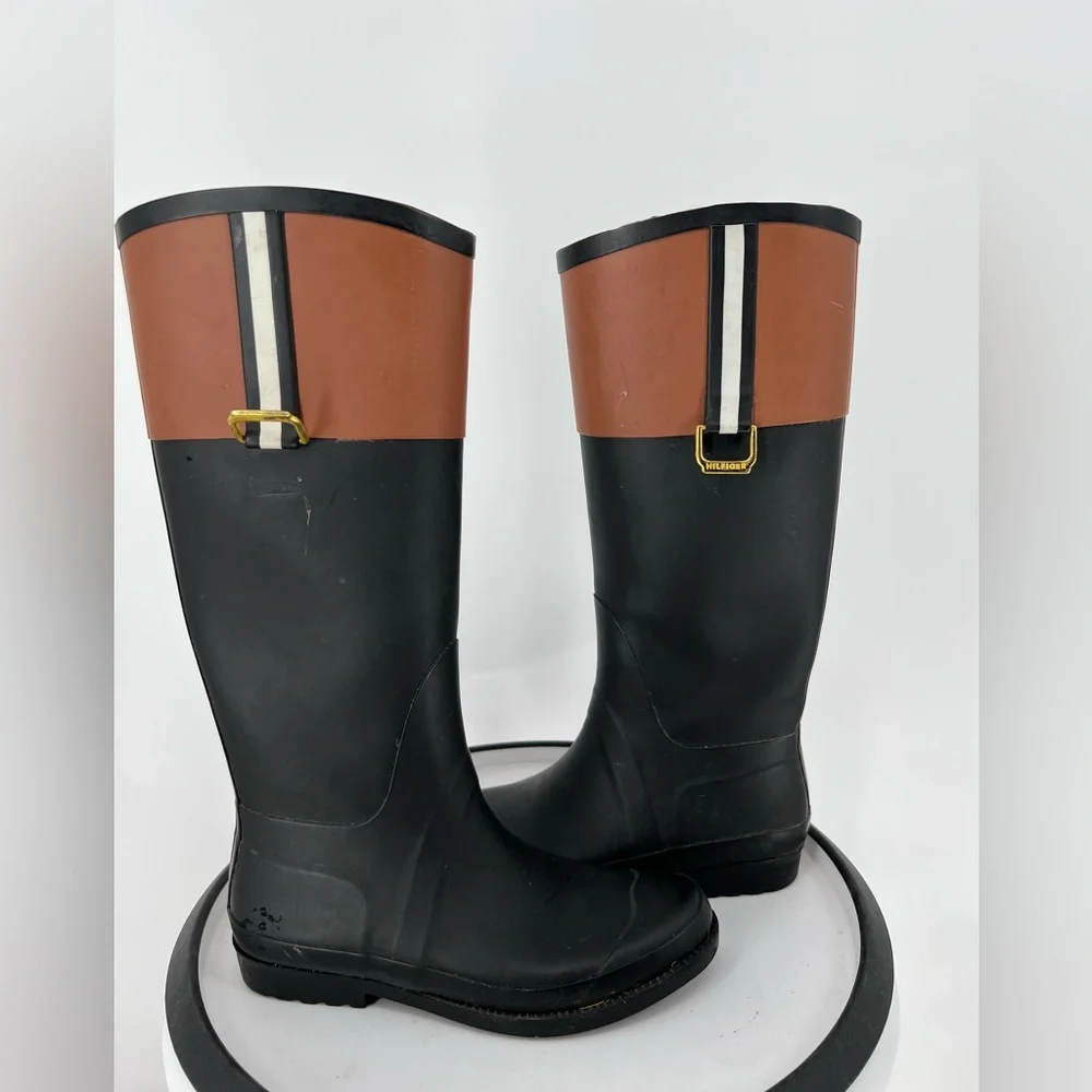 TOMMY HILFIGER‎  VIKTORIA EQUESTRIAN STYLE RAIN BOOTS